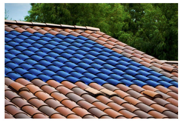 solar spanish tile roof